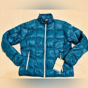 NWT TEAL EDDIE BAUER FIRST ASCENT 800 Fill Storm Repel Women’s Puffer XL
